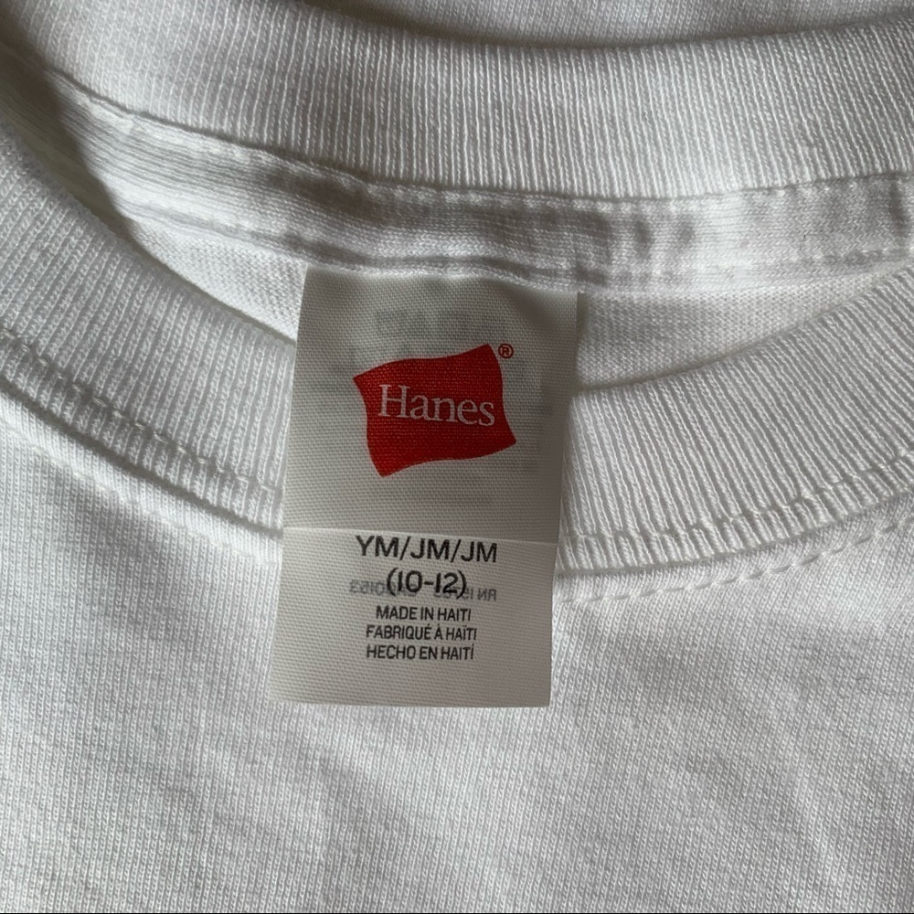 Hanes White T-Shirt Youth Size M 3 Pack Bundle - Picture 4 of 4